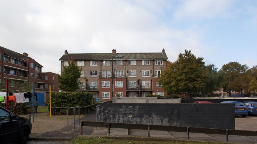 Houses on the High Path estate before regeneration